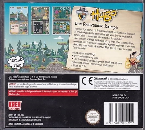 Hugo Den Forsvundne Kæmpe - Nintendo DS (A Grade) (Genbrug)